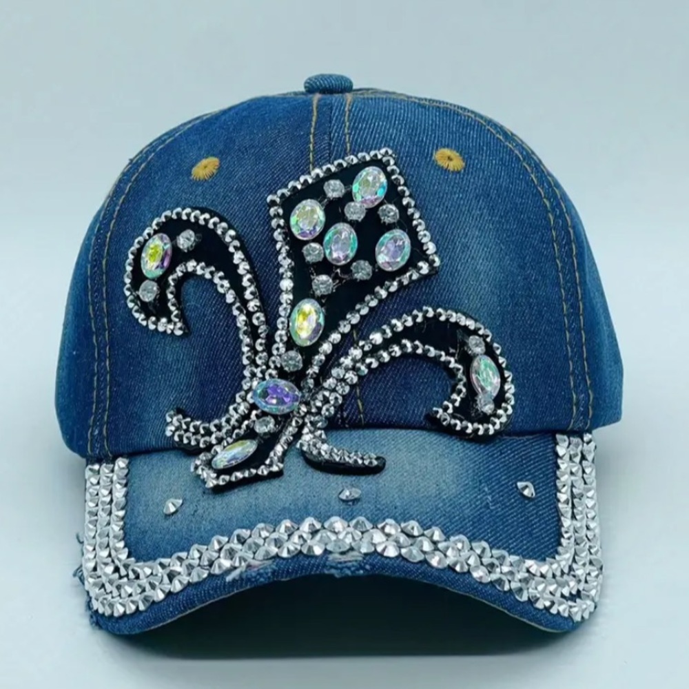 Fleur-de-lis Denim Cap